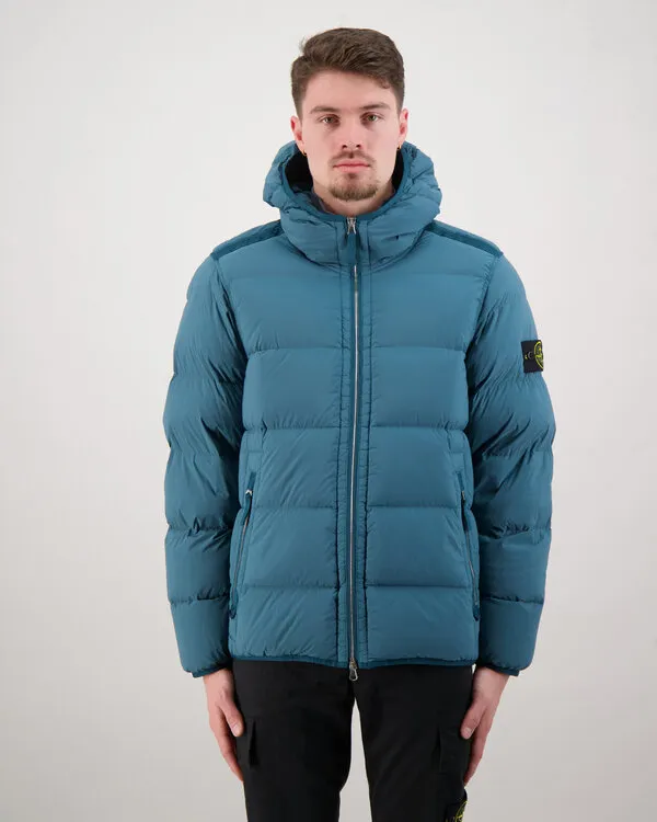 43728 SEAMLESS TUNNEL NYLON DOWNTC JACKET PETROL