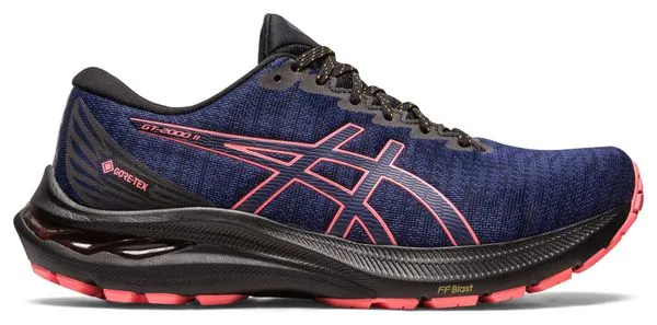 ASICS GT2000 11 GTX BLAUW/ZWART/ROOS DAMES HARDLOOPSCHOENEN