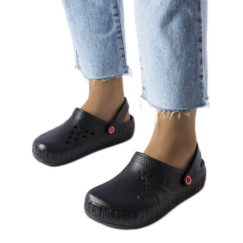 Big Star II275001 zwarte pantoffels