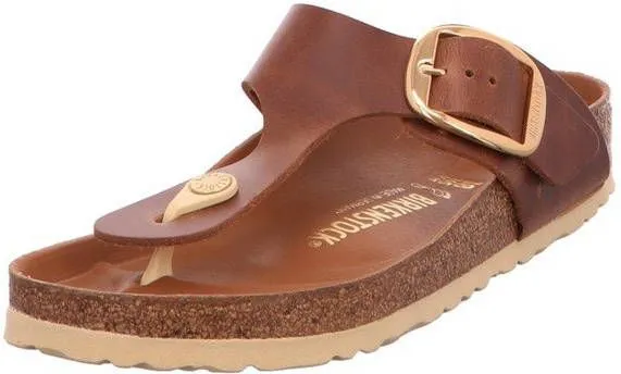 Birkenstock Slippers Gizeh Big Buckle LEOI HEX Regular Bruin
