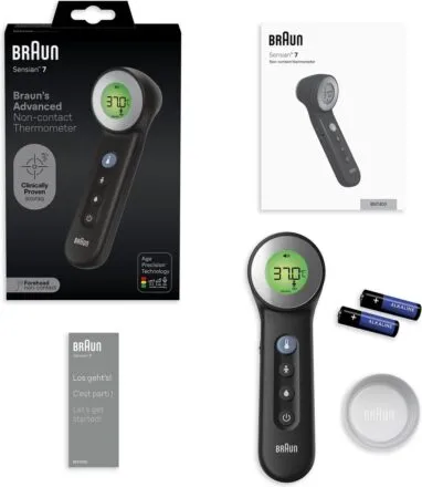 BRAUN  BNT400B  CONTACTLOZE THERMOMETER  GRIJS