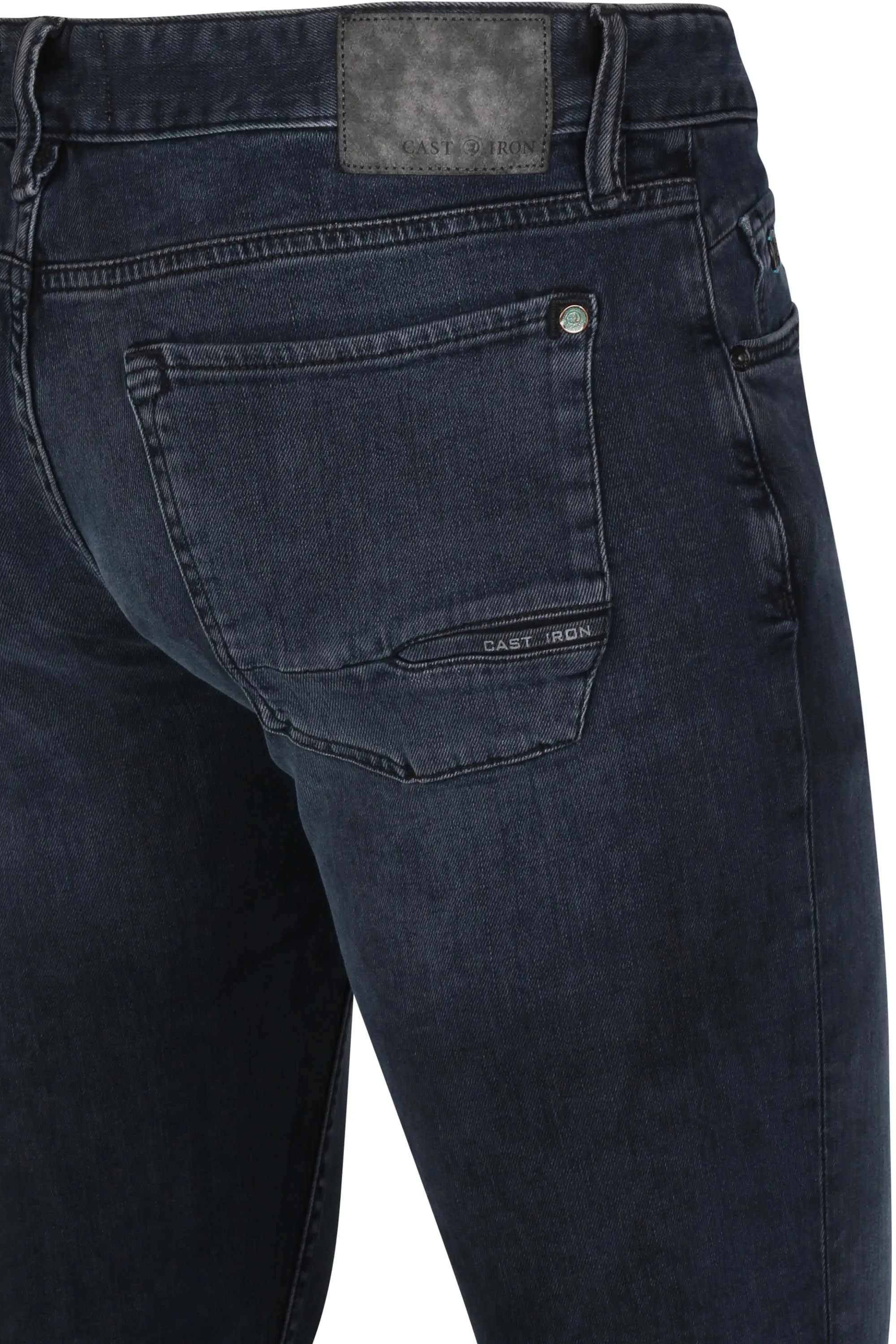 Cast Iron  Riser Slim Jeans Vintage Washed Denim Zwart