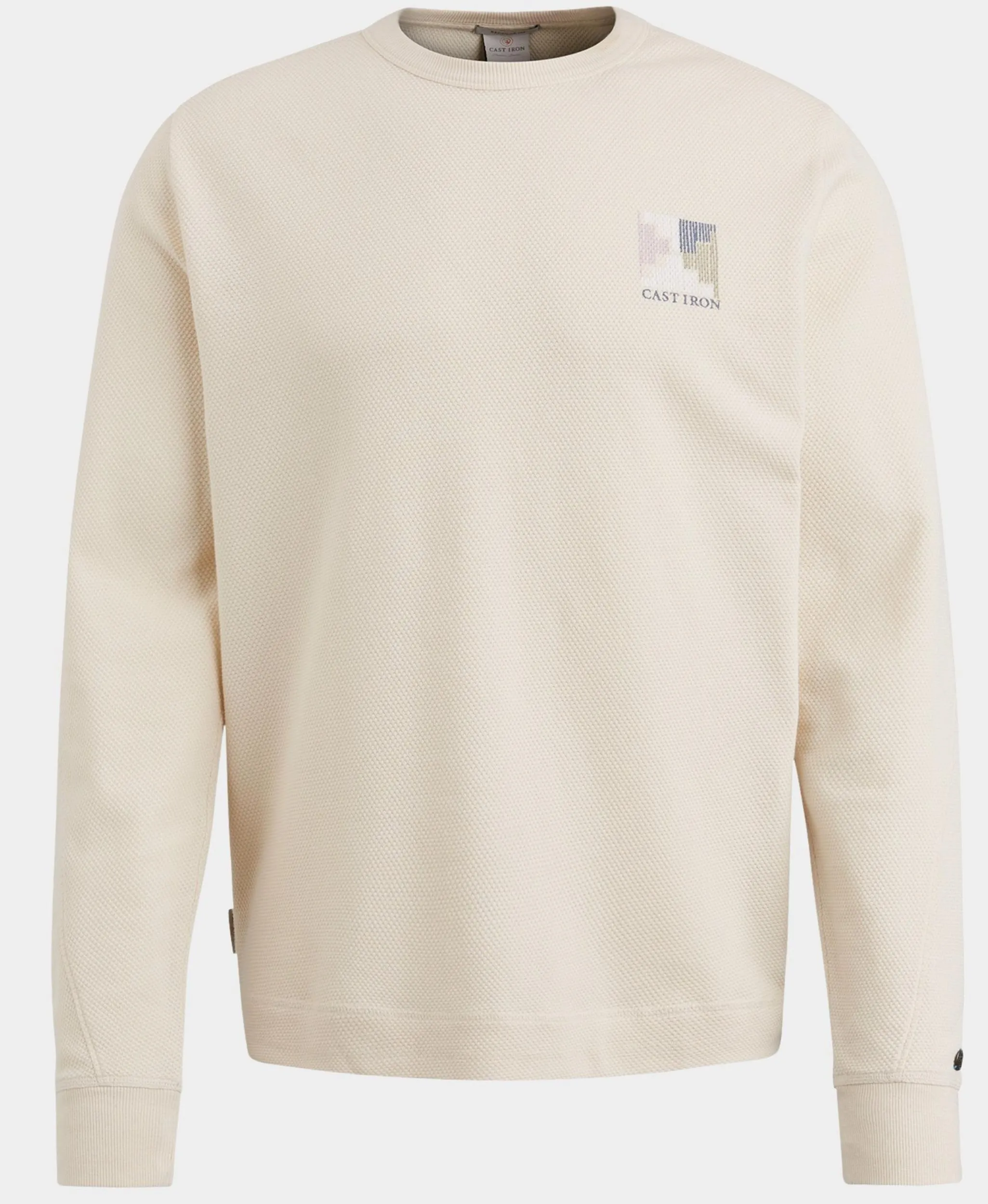 CAST IRON SWEATER BEIGE LONG SLEEVE RNECK POPCORN CLS2403250/7176