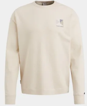 Cast Iron Sweater beige long sleeve r-neck popcorn cls2403250/7176
