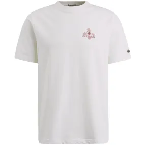 CAST IRON T-shirt Short sleeve r-neck regular fit cotton- Wit