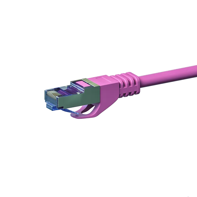 CAT6a S/FTP (PIMF) patchkabel 15m roze