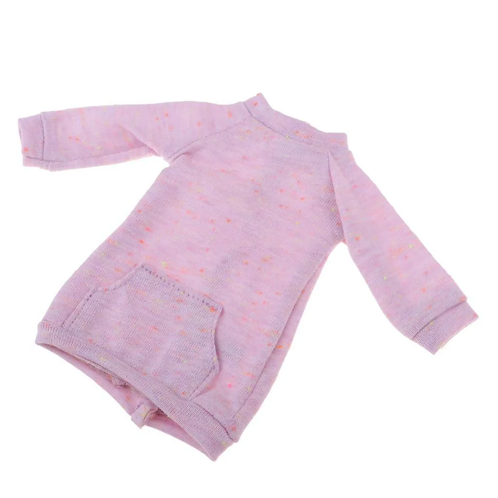 Doll Outfit Long Sleeve Hoodies Outerwear Tops For 1/6 Blythe Azone Ob24 Dolls Purple