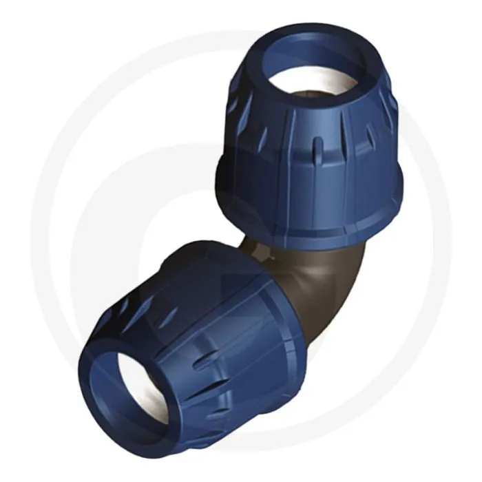 HAAKSE BOCHT 90° PPPOLYPROPYLEEN 32MM Ø 16 BAR