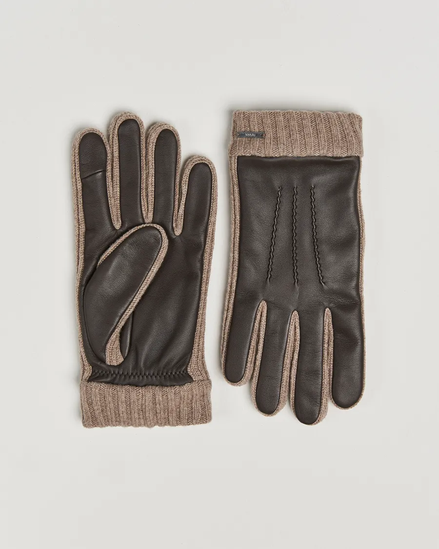 Hyden Leather Gloves Dark Brown