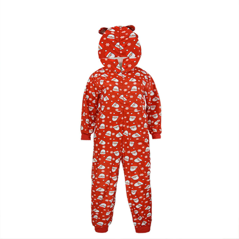 Kerstpyjamapak met capuchon voor de familie