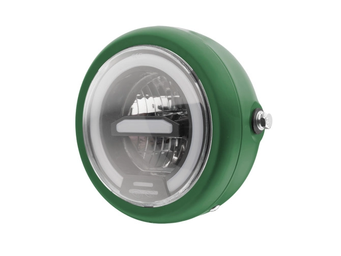 Koplamp rond 165mm angel eye LED 12V custom (kleur naar keuze)