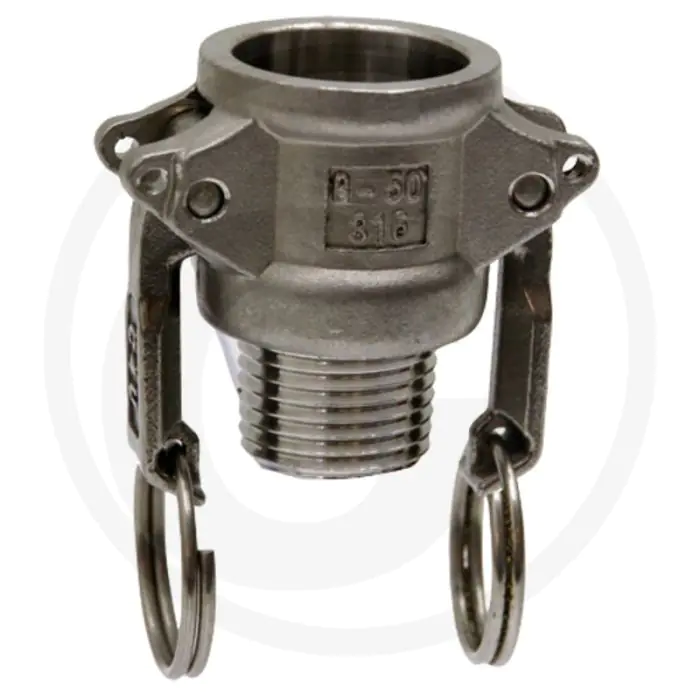 M-deel roestvrijstaal nw 6 bsp 6" 5 bar camlock
