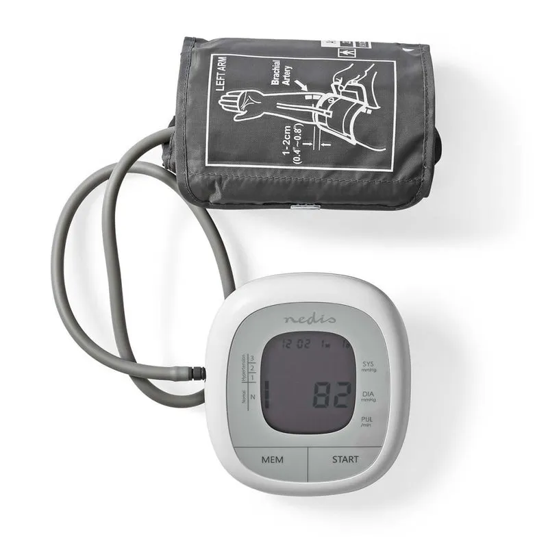 Nedis HCBL400WT Bloeddrukmeter Bovenarm Wit/Grijs