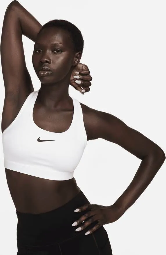 NIKE SWOOSH MEDIUM SUPPORT PADDED SPORTBH WIT