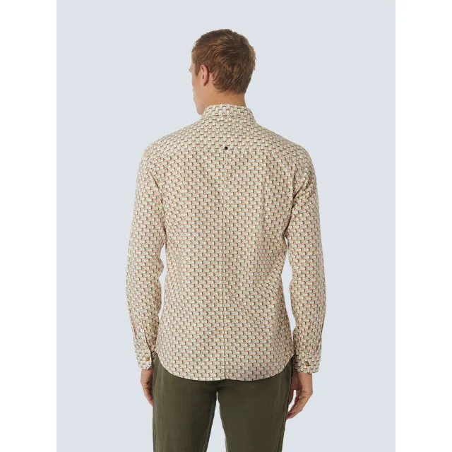 No Excess Overhemd lange mouw met print stretch melon