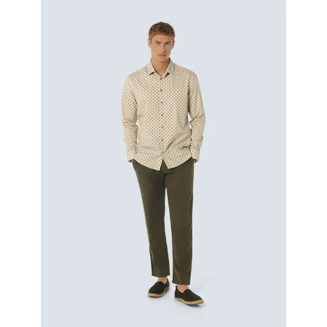 No Excess Overhemd lange mouw met print stretch melon