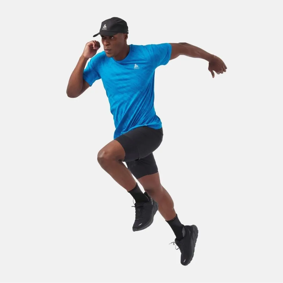 Ondershirt Odlo Men Crew Neck S/S Blackcomb Light Indigo Bunting Space Dye