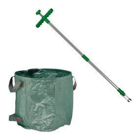 Onkruidtrekker met tuinafvalzak