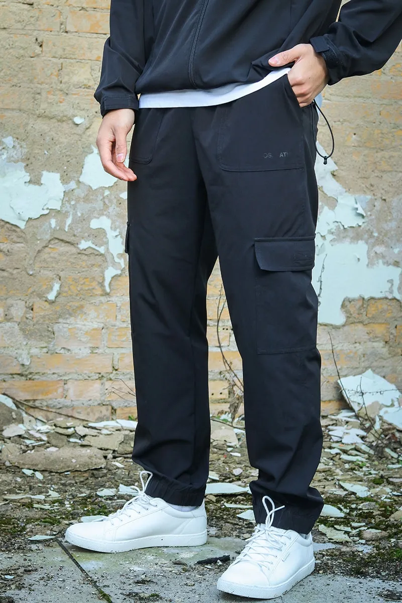   Only & Sons  Noah Athleisure Cargo Track Pants Black