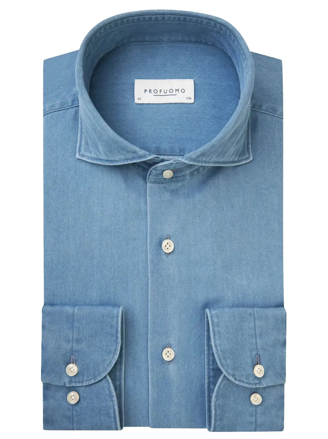 Profuomo denim overhemd