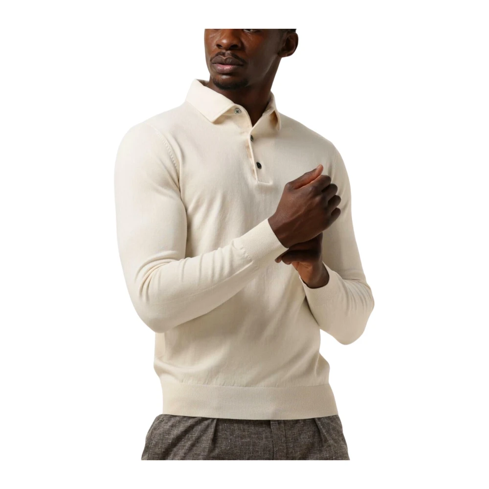 PROFUOMO HEREN POLO'S & TSHIRTS POLO ONE PIECE GEBROKEN WIT