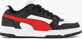 Puma RBD Game Low Sneaker Jongens Zwart/Wit/Rood