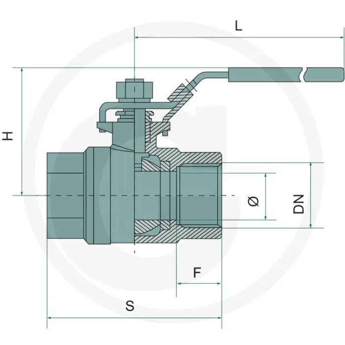 RIV RIV KUGELHAHN EDELSTAHL 1"  MAX. WERKDRUK 63 BAR