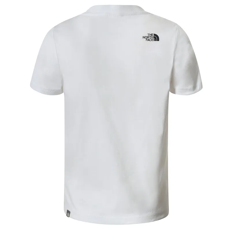 TSHIRT THE NORTH FACE YOUTH S/S BOX TEE TNF WHITE RED ORANGE