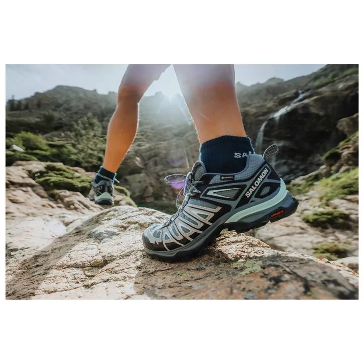 TREKKINGSCHOENEN SALOMON X ULTRA PIONEER GORETEX W STORMY WEATHER ALLOY YUCCA
