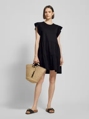 Vila Mini-jurk in laagjeslook, model 'SUMMER' in zwart