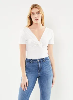      Vila Vicera V-Neck Knot Back 2/4 Body/C27 - Wit   