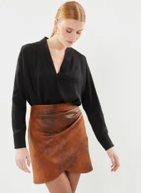      Vila Vimallies Foil Rw Short Skirt/C26 - Bruin   