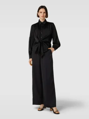 Vila Wide leg stoffen broek met tunnelkoord, model 'ELLETTE' in zwart