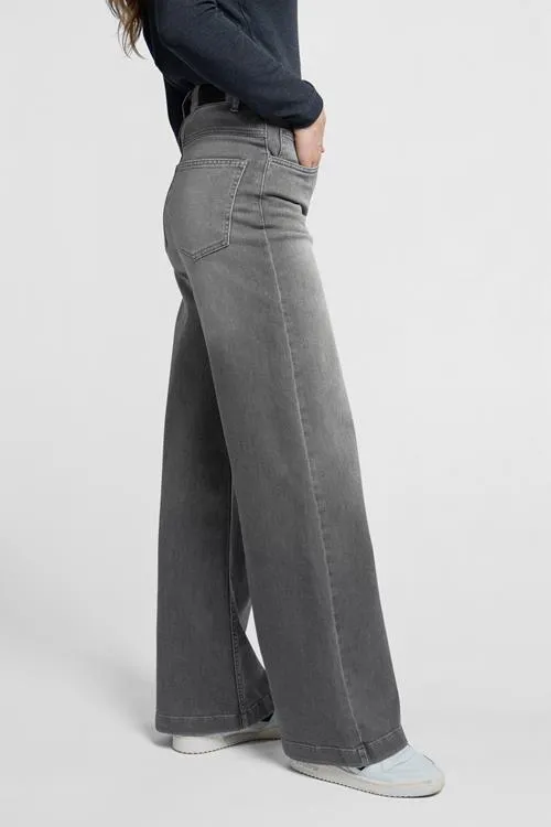 YAYA, 01311067409 EXTRA WIDE LEG DENIM. 99260 MEDIUM GREY DENIM