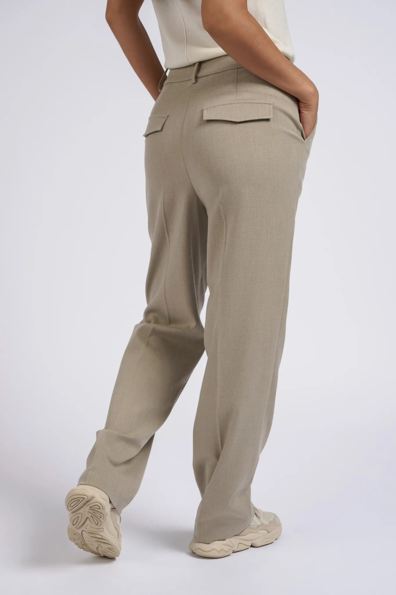 Yaya straight fit pantalon brown